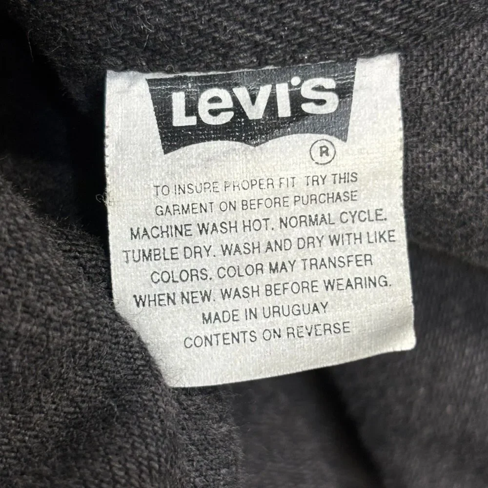Vintage Levi's 70507 4159 Men Black Denim Trucker Jean Jacket Size Large C130 20